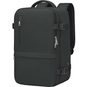 Xkdoai Zaino 40x30x20 per Ryanair Zaino da Viaggio Bagaglio a Mano 40x30x20 Ryanair con Borsa Antifurto e Tasca per Bottiglie per Viaggi Brevi Inchiostro Nero