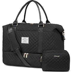 LOVEVOOK Borsone da Viaggio Donna Borsa Palestra Donna Bagaglio a Mano Easyjet Cabin Bag Weekend Travel Duffel Gym Bag con Organizer Valigia Grande Borsa Parto Ospedale Mamma Nascita per Aereo Fitness