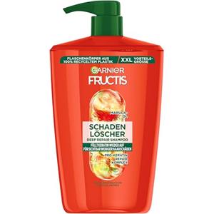 Garnier Fructis - Shampoo riparatore per capelli danneggiati, XXL, con olio di Amla e proteine vegetali di cheraproteine per meno doppie punte, maxi formato, 1000 ml