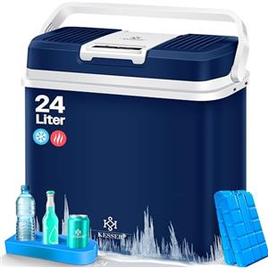 KESSER® Frigobox da 24 litri | RAFFREDDA e RISCALDA | Frigo box termoelettrico 12 volt e 230 volt con 2 batterie di raffreddamento | Mini frigo | per auto e campeggio | EEK A+++| Auto e campeggio