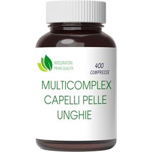 INTEGRATORI PRIME QUALITÀ Selenio Metionina con Biotina e Zinco 400 Compresse 1 al Giorno - Multicomplex Capelli Pelle Unghie - Più Belli Forti e Folti - Antiossidante