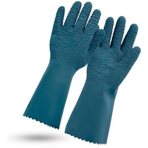 ROSTAING PROTECTMAX - Guanti lunghi da giardinaggio per rose e piccoli spinosi in lattice, protezione impermeabile, ideali per la taglia dei pungenti, guanti di protezione, colore: verde blu