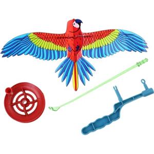 JTQYFI Drago dinamico con canne da pesca argani lineari giocattolo volante per bambini EasyFly Outdoor giocattolo canne da pesca aquilone per bambini