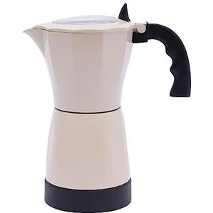 unkonwcy Macchina da Caffè Elettrica Con Base Italia - Caffettiera Italiana 300ML 6 Tazze (Bianco)