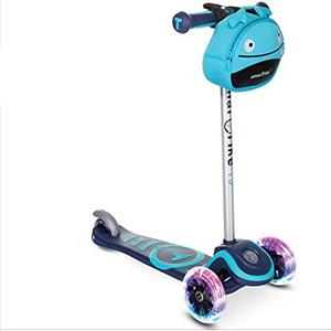 smarTrike Scooter by smarTrike T3 Bambini Scooter con Luce LED Ruote e Snack Tasche Scooter di Bambini Roller, Unisex, 200-0801, Blau, M