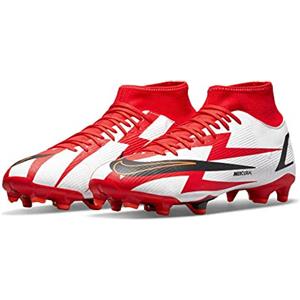 Nike DB2854-600 Mercurial Superfly 8 Academy CR7 MG Unisex - Adulto, Chile Red/Black-White-Total Orange EU 42.5