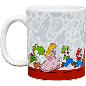 Paladone Tazza Caffè Super Mario Tazza Ceramica Ufficiale Nintendo per Fan, Regalo per Gamer e Appassionati di Giochi Retro, 300ml (10 fl oz)