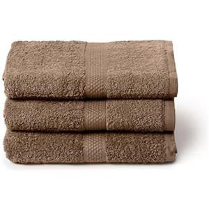 Caleffi Set Asciugamani Bagno Grandi 3X, Misura 55x105cm, Cotone 100% - Morbidi e Assorbenti, Viso e Uso Quotidiano, Asciugamano Doccia di Alta Qualità, Telo Grande, Caffe