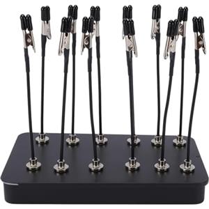 Luocute Magnete per Mani, Supporto per Stazione di Saldatura con 12 Flessibili, Scatola in Acciaio, Ganasce Rivestite in Gomma Regolabili, per Saldatura, Verniciatura, Aerografia di