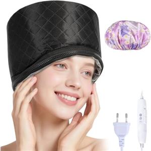 Gobesty Cuffia Termica per Capelli, Cappello Termico per Capelli, Casco Asciugacapelli da Casa con 2 Modalità Di Temperatura, per l'Uso in Spa, Saloni e Casa (Nero)