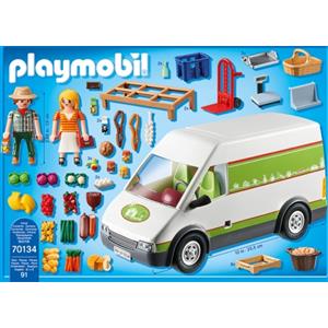 PLAYMOBIL Furgone Bio Country 70134 - Gioco per Venditori Agricoli con Personaggi e Accessori, dai 4 Anni