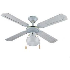 Vinco Ventilatore Tipo Legno Bianco Da Soffitto 1 Luce - ø 107 cm