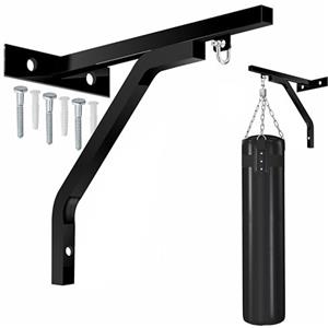 ONEX Supporto a muro ONEX per sacco da boxe da 18 pollici, con gancio girevole a D, in acciaio da 16 gauge, resiste fino a 100 kg, montaggio a parete per allenamento di boxe, MMA, kickboxing e Muay Thai