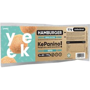 CALVAGNO PRO Srl YEEK KE PANINO HAMBURGER 2 PEZZI DA 85 G - Senza Glutine e Ideale per Diete Low-Carb