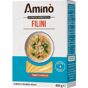 NOVE ALPI Amino Pasta Aproteica Filini 400 g - Alimento a fini medici speciali con ridotto valore proteico