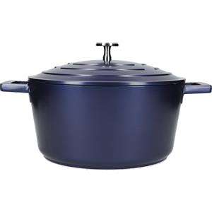 MasterClass Casseruola, 24 cm, 4 L, alluminio fuso, blu metallizzato - MasterClass