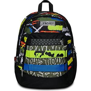 Seven Zaino ADVANCED, Doppio Scomparto, Tasca porta laptop, Per ragazzi e ragazze, Scuola e tempo libero
