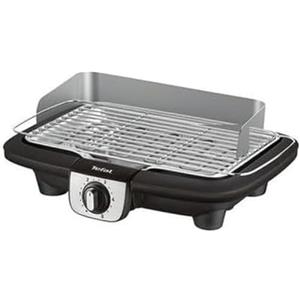 Tefal BG90A810 Easy Grill Grigliatutto, 2300 W, Termostato Regolabile, Vassoio di Raccolta Acqua, Riduzione Odori, acciaio-nero