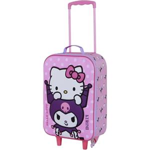 Karactermania Sanrio Hello Kitty Playful-Valigia Trolley Soft 3D, Rosa, 17 x 33 x 52 cm, Capacità 26 L
