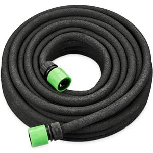 Relaxdays Tubo Irrigazione a Goccia, Gocciolatoio Microforato, Pompa Gocciolante Acqua da 30m, per Giardino e Orto, Nero