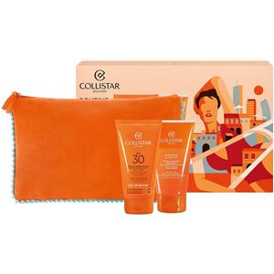 Collistar Cofanetto Crema Abbronzante Protezione Ultra Viso-Corpo SPF 30 Doccia Shampoo 150ml Pochette in Materiale Riciclato