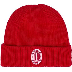 A.C. Milan - Berretto Ess, Berretto Invernale Caldo con Logo Ufficiale, Uomo o Donna, Unisex, Rosso