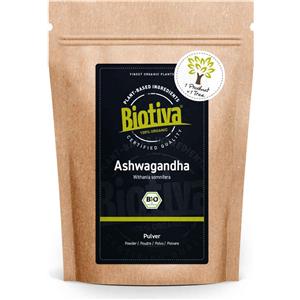 Good Organics GmbH Biotiva Ashwagandha in polvere 250g da agricoltura biologica
