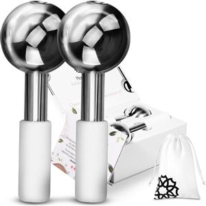 eBrands Global Oy Massaggiatore facciale HaNaEmi Steel Ice Globe - 2 pezzi