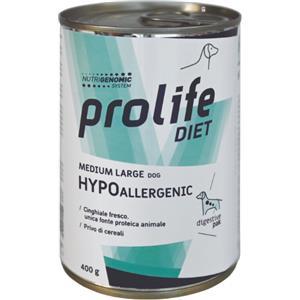 Prolife Dog Vet Hypoallergenic 400g - Cibo Umido Completo per Cani Ipersensibili con Cinghiale Fresco e Vitamina E