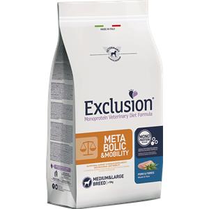 Exclusion Dog Metabolic & Mobility Adult Medium/Large - Maiale & Fibre 12kg