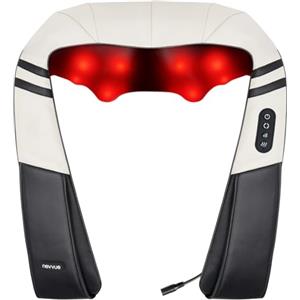 Nevvue Massaggiatore Cervicale, Massaggiatore Schiena e Collo, Massaggio Cervicale con Riscaldamento, con 3D Shiatsu Tre Velocità, per Spalle, Piedi, Bracci, Gambe