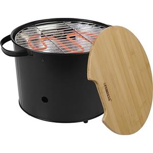 Princess Barbecue ibrido a carbonella o elettrico, portatile e versatile, superficie grill Ø 32 cm, 1400 W, 112240