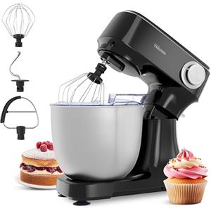 Tristar Robot da Cucina Tristar con Ciotola in Acciaio Inox da 4,5 L, Potenza 1.200 W, 12 Velocità con Funzione Pulse, Testa Inclinabile, Paraspruzzi, MX-4870
