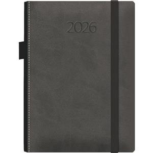 Dohe - Agenda 2026 - Pagina giornata, A5 (15 x 21 cm), copertina rigida morbida in ecopelle, chiusura in gomma elastica, porta penne laterali, segnalibri, pianificatore annuale in spagnolo - Melbourne