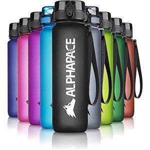 ALPHAPACE Borraccia 350ml/500ml/650ml/1000ml/1500ml con Chiusura Ermetica senza BPA - Ideale per Lo Sport, Bicicletta, Lavoro, Scuola - Con piccolo scompartimento per frutta o aromi - Diversi Colori