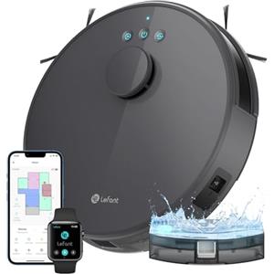 Lefant M1 Robot Aspirapolvere Lavapavimenti con Mappatura,Navigazione LDS,5500 Pa Potente Aspirazione,150 min,Zona Vietata,Aspirapolvere Robot Sottile da Diam 32 cm Controllo App/Alexa,Grigio