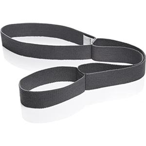 BODYMATE Fascia elastica con 3 passanti, lunghezza totale circa 75 cm, larghezza 3,8 cm, in 100% cotone naturale