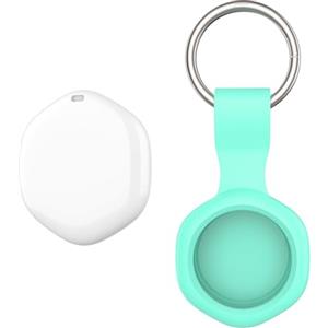 CHZHVAN Air Localizzatore Tracker Tag con custodia impermeabile,Compatibile con Apple Dov'è (solo iOS),Cercatore di Bluetooth per Borse,Bagagli,Animali Domestici e Zaini,Batteria Sostituibile,1 verde