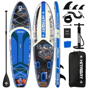 HITABAY Tavola SUP Gonfiabile con Accessori Completi, Tavola da Paddle Surf Gonfiabile 320 x 81 x 15 cm, Capacità di Carico Massima 150kg, Unisex-Adulto Stand Up Paddle Board