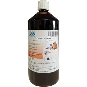 Medilife Olio di Salmone per Cani e Gatti, Integratore Naturale con Omega 3-6-9 e Vitamine, 1L