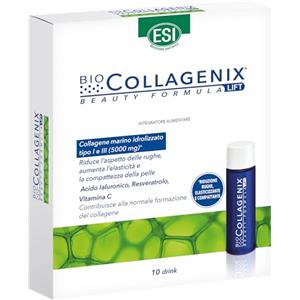ESI, Biocollagenix, Integratore Alimentare a Base di Collagene Marino Idrolizzato 1000 mg, Dona una Pelle Compatta ed Elasticità al Viso, Integratori Antiage Senza Glutine, 120 Compresse