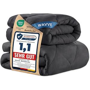 WAVVE Piumino Letto Singolo Quattro 4 Stagioni 135x200 cm, Set Piumino Estivo 150gsm 135 x 200 + Primaverile/Autunnale 300gsm 200x135 = Piumone Invernale Trapunta Caldissimo 450gsm, Grigio