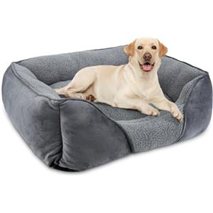 FURTIME Cuccia Cane Interno Taglia Media e Grande, Cuccia per Cani Lavabile, Cuscino per Cani Morbido Confortevole Traspirante, Anti-ansia Letto Cane Durevole Antiscivolo, 76x61x23cm
