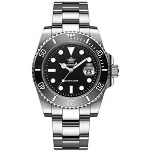 ADDIESDIVE Quarzo Orologio Uomo Diver's 200 M Subacquei Luminescente Cinturino Acciaio Inossidabile