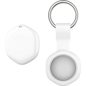 CHZHVAN Air Tracker Tag Localizzatore con custodia impermeabile,Compatibile con Apple Dov'è (solo iOS),Cercatore di Bluetooth per Borse,Bagagli,Animali Domestici e Zaini,Batteria Sostituibile,1 bianco