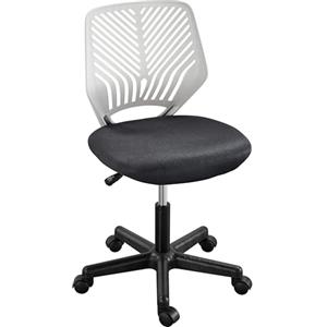 Soberine Sedia Ufficio Scrivania Girevole Regolabile, Sedia da ufficio Ergonomica Senza Braccioli a Rotelle in Rete Traspirante Portata 136 kg Grigio Scuro
