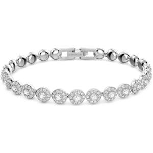 Swarovski Braccialetto Angelic - Cristalli bianchi, Placcatura rodio, Lunghezza 16.5-19 cm