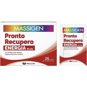 Marco Viti Massigen Pronto Recupero Plus - Integratore Energetico 26 Bustine Gusto Arancia Rossa