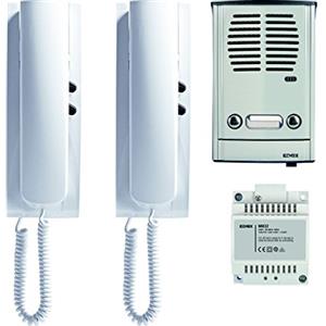 Vimar 885E Kit citofonico bifam. 4+2 cond. 88TD + 8870, dimensioni del pannello di ingresso 105x161x35mm (larghezza x altezza x profondità)