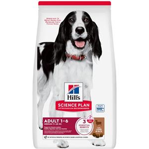 Hill's Science Plan Adult Medium con Agnello e Riso - Alimento Secco per Cani Adulti di Taglia Media, 12 Kg